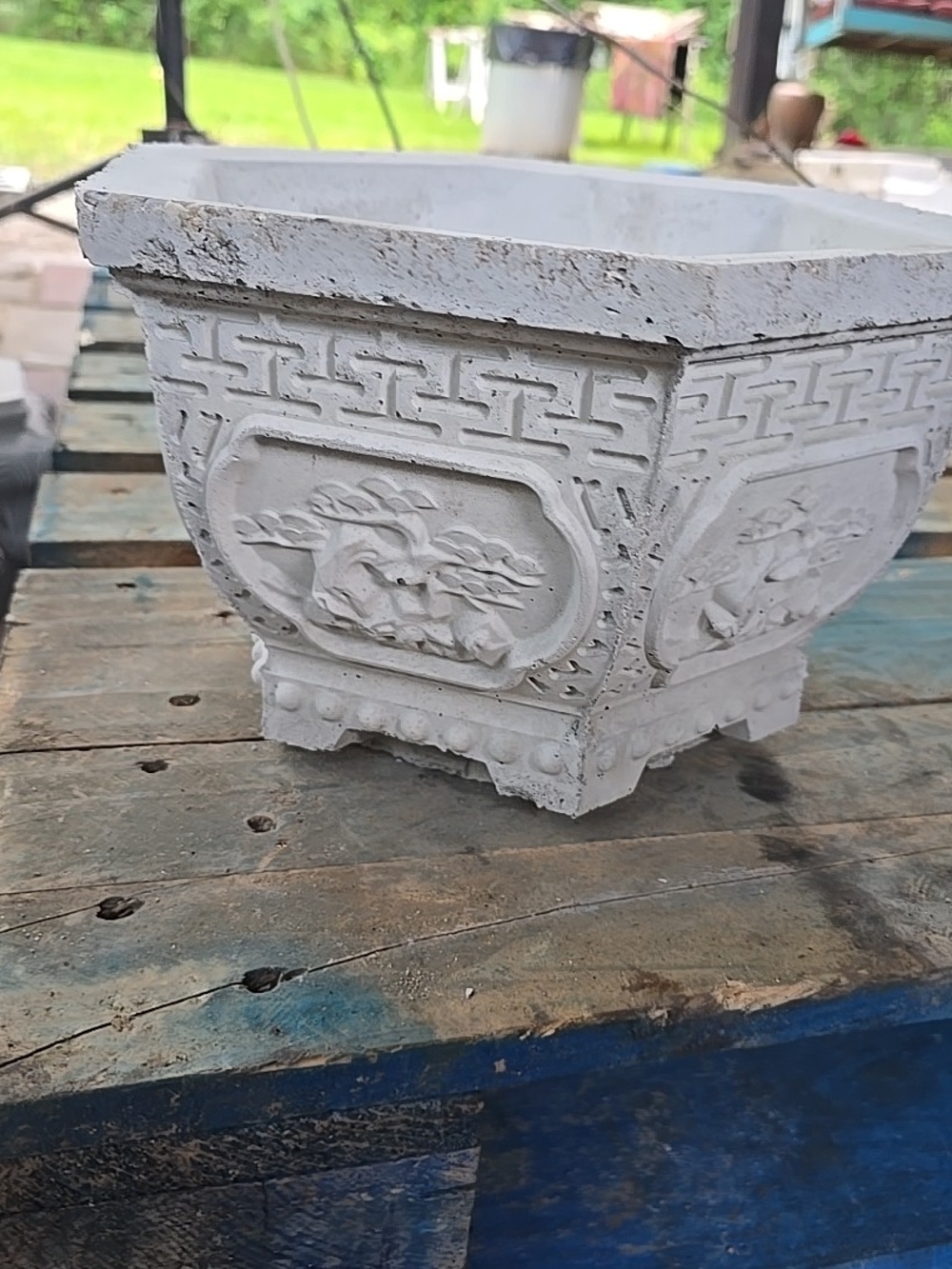 Ornate Decorative Square Planter